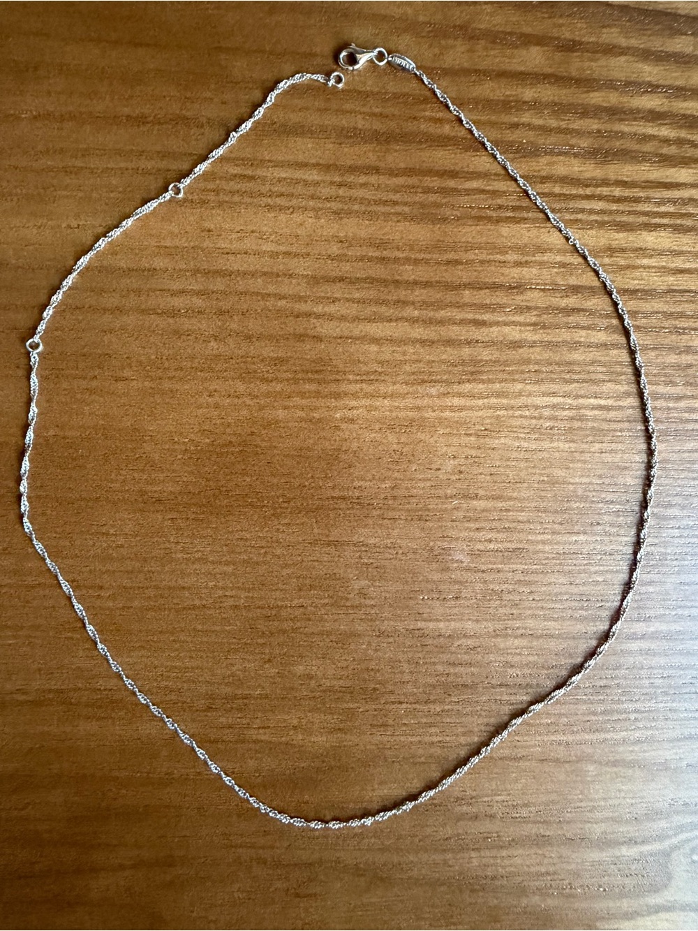 Linjer 925 Sterling Silver 20” Adjustable Chain Necklace to 18” and 16”